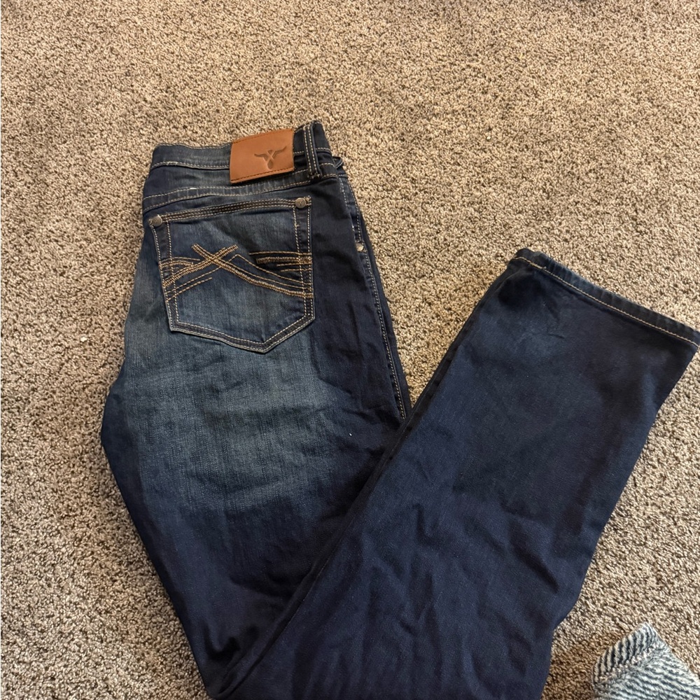 Wrangler Dark Blue Bootcut Jeans
